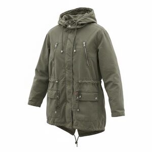 Levi's Olive Green Utility Hooded Military Style Jacket 3X